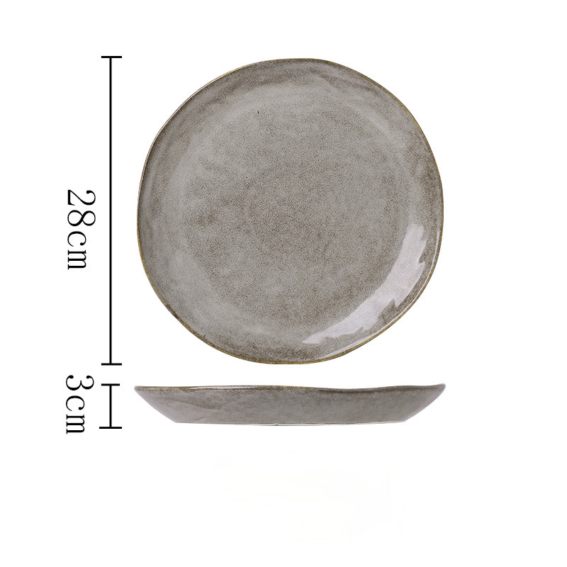 Assiette grise 11 pouces
