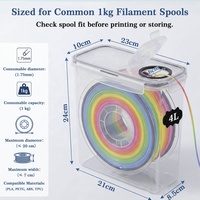 Boîte de séchage de filament d'imprimante 3D empilable et peu encombrante, lot de 4, réutilisable, étanche, pour bobines de filament, garde le filament au sec