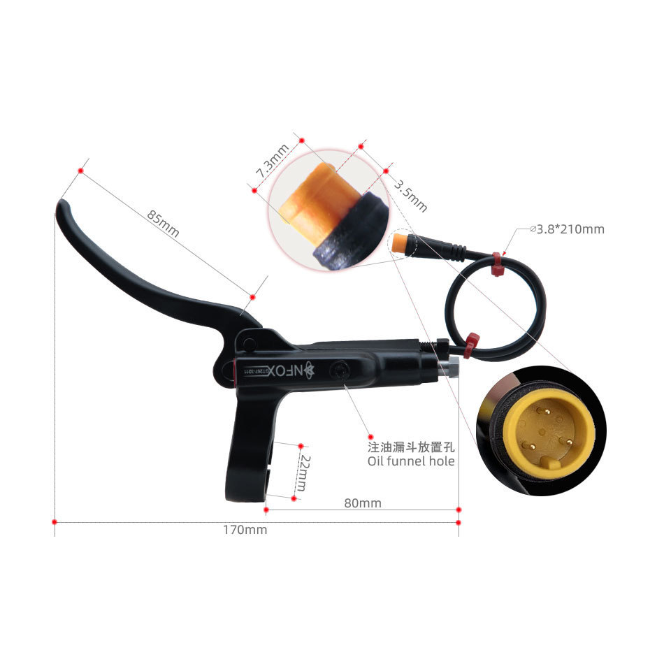 NFOX GT267 Power off Brake Handle for E-Bike Hydraulic Brakes