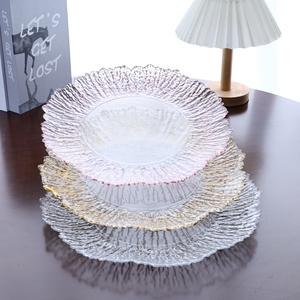 Piatto in <span class=keywords><strong>Vetro</strong></span> Scanalato Sunburst 15-33cm, 3 Colori 4 Misure, Piatto Decorativo per Matrimoni, Hotel e Ristoranti, Direttamente dalla Fabbrica - Product Image 3