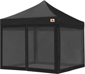 Zanzariera per pareti laterali in rete abcbaldacchino per baldacchino per tenda Pop-Up 10 'x 10' nero