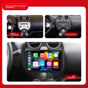 Autoradio Android 9'' con Carplay Wireless e Android <span class=keywords><strong>Auto</strong></span> per Nissan <span class=keywords><strong>Micra</strong></span> 2010-2017, GPS, RDS, HIFI, Supporto Telecamera AHD e Audio - Product Image 3