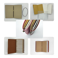 Cuaderno de diario para papá e hija encuadernado en cuero con LOGO en relieve, páginas interiores Kraft recargables Vintage A6, más vendidos al por mayor