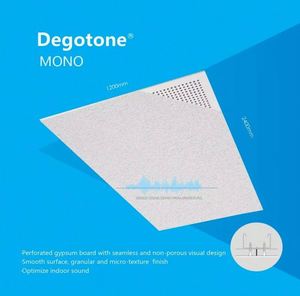 Plaque de plâtre acoustique sans joint 1200x2400x12.5mm Plaque de <span class=keywords><strong>gypse</strong></span> perforée avec plafond monolithique - Product Image 3