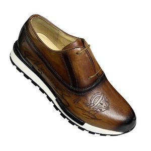 Chaussures de ville légères en cuir pleine fleur de qualité supérieure pour hommes, style britannique, respirantes, toutes saisons, décontractées - Product Image 1