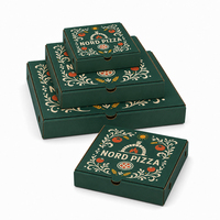 Caja de Pizza Corrugada E-Flute con Logotipo Personalizado al por Mayor OEM, Embalaje Desechable Ecológico y Seguro para Alimentos de Fábrica