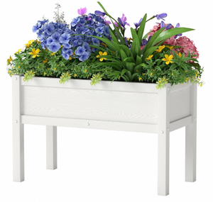 กระถางปลูกต้นไม้ไม้แบบยกพื้นพร้อมชั้นวางของสำหรับสวนและปลูกผัก ดีไซน์เป็นมิตรกับสิ่งแวดล้อม ทนทาน ปรับขนาดได้ - Product Image 1