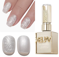 XEIJAYI Vernis à ongles gel UV de luxe avec paillettes magnétiques, lampe LED, flacon, styles français et DIY pour la maison
