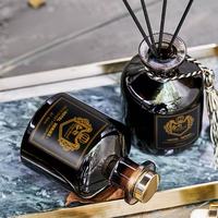Diffuseur de parfum d'ambiance de luxe, diffuseur de parfum d'huile essentielle sans feu, ensemble de diffuseur de parfum à roseaux, diffuseur de parfum à roseaux longue durée, 50 ml