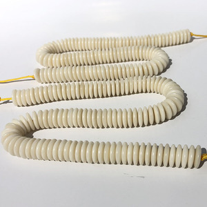 Cuentas de tuerca de marfil sin terminar, componentes de pulsera, espaciador blanco, accesorios de joyería - Product Image 6