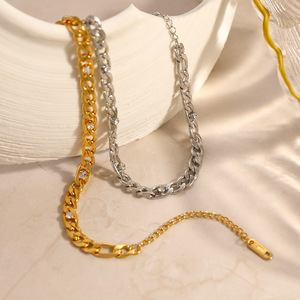 Stainless Steel Bracelet Cuban <b>Chain</b> Solid Color <b>Titanium</b> Steel Retro Style 18k Gold Plated Fashion Cuff Bracelets - Product Image 4