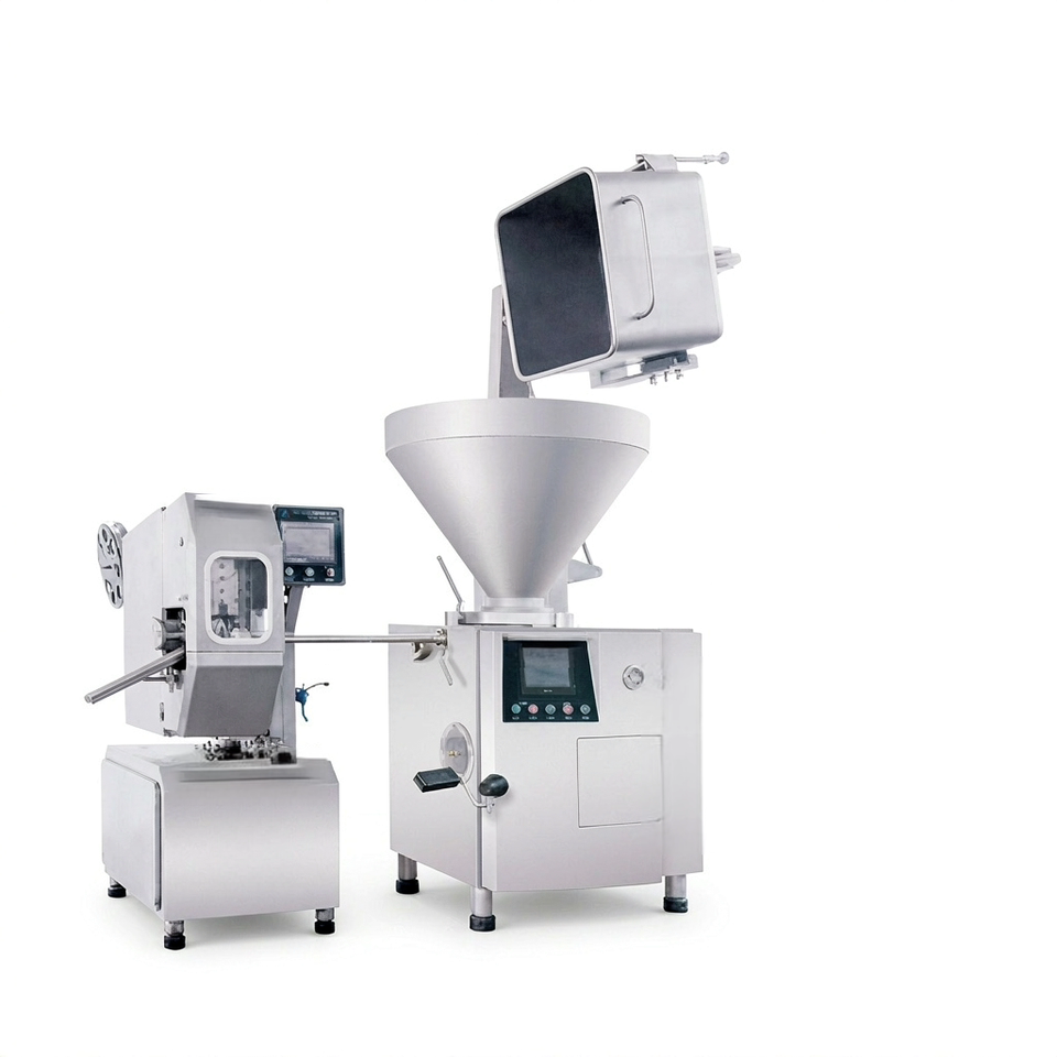 9000kg/h High Capacity Vacuum Sausage Filling Machine Vane Type ...