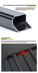 Plateforme de toit en aluminium Qianyu avec installation facile, capacité de charge de 100 kg, montage sur coffre pour GWM Haval Dargo Big Dog SUV - Product Image 4