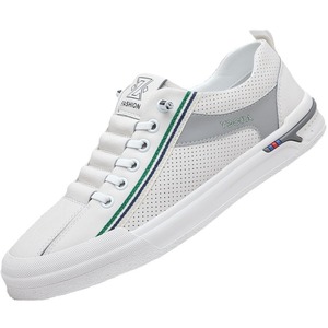 Y3OPA White Mesh Sneakers Summer Breathable Lace-up Men's Casual <b>Shoes</b> <b>Soft</b> Sole Anti-slip - Product Image 5