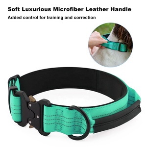 <span class=keywords><strong>Collar</strong></span> táctico reflectante para mascotas de alta calidad al por mayor, neopreno acolchado con cuero de microfibra - Product Image 2