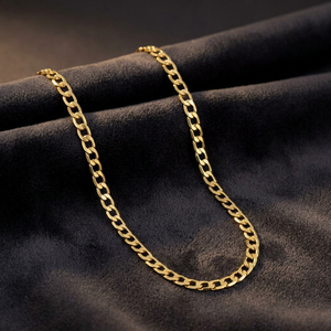 สร้อยคอแบบ Cuban Link ชุบทอง 14K 18K 24K ขายส่ง, สร้อยคอแฟชั่น, สร้อยคอทองเหลืองดีไซน์ทันสมัย - Product Image 6