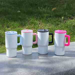Gobelet isotherme portable en acier inoxydable à double paroi de 20 oz avec logo personnalisé, anti-fuite, pliable pour couvercle à paille sous vide - Product Image 4
