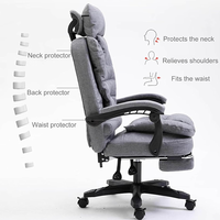 Chaise de jeu ergonomique en gros avec accoudoirs articulés en mousse haute densité et roulettes en nylon pour salles de jeu