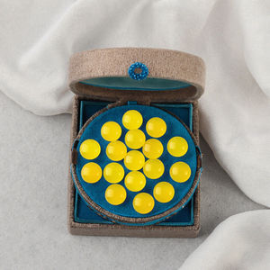 प्राकृतिक पीले चल्सीडोनी रत्न प्राकृतिक रत्न बैच आकार और आकार के गोल प्राकृतिक ढीले जेस्टोन बैच - Product Image 1