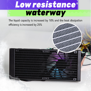 Refroidisseur LinengCooler RGB 120 mm en aluminium avec ventilateurs ARGB silencieux, boucle personnalisée, dissipateur thermique <span class=keywords><strong>pour</strong></span> <span class=keywords><strong>processeur</strong></span> Intel <span class=keywords><strong>pour</strong></span> PC de jeu - Product Image 3