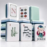 Set Mahjong Amerika 4-Lapis NLWF 160-Piece Premium dengan Ubin Akrilik Transparan Berukir, Dadu, Tas Penyimpanan Portabel untuk Perjalanan, Rumah, dan Pesta