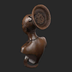 Statue de femme en Bronze, Statue de femme noire, - Product Image 4