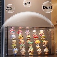 Présentoir pour Blind Box en plastique transparent, boîte de rangement anti-poussière pour figurines Pop Mart, grande capacité, design moderne