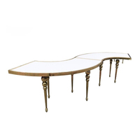 Table de banquet rectangulaire en forme de S