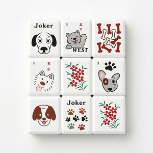 Juego de Mahjong de Viaje Personalizado al por Mayor en Stock, Set de Lujo Grabado en Acrílico, Fichas de Mahjong Americanas - Product Image 1