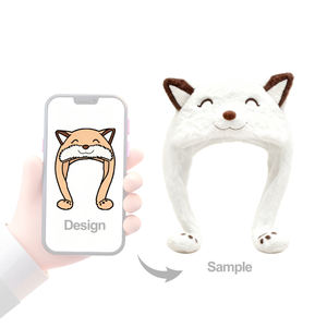 プロ仕様高品質PPコットン充填スーパーソフトぬいぐるみ帽子カスタマイズパンダ画像アニマルハット会社ロゴカスタマイズ - Product Image 2