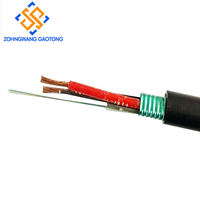 Cable de Fibra Óptica Híbrido GYTS 4B1+RVV 2x2.5, Blindado con Cinta de Acero, para Sistemas de Cámaras CCTV/IP, Uso en Exteriores