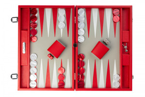 Ensemble de backgammon de <span class=keywords><strong>voyage</strong></span> en cuir de 21 pouces avec serrure - Product Image 4