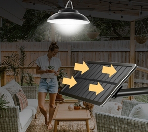 <span class=keywords><strong>Lampe</strong></span> murale LED à capteur <span class=keywords><strong>solaire</strong></span>, à tête unique, à prix réduit, pour l'intérieur et l'extérieur, idéale pour la cour et le patio, avec télécommande - Product Image 3