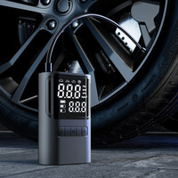 Bomba de neumático de coche ultraligera inalámbrica de 4000mAh, pantalla LCD, compresor de aire portátil de parada automática