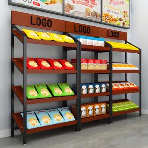Hệ thống kệ kim loại đa tầng có thể điều chỉnh, chất liệu thép và gỗ, dùng trưng bày trái cây, rau củ, rượu vang, siêu thị. - Product Image 2