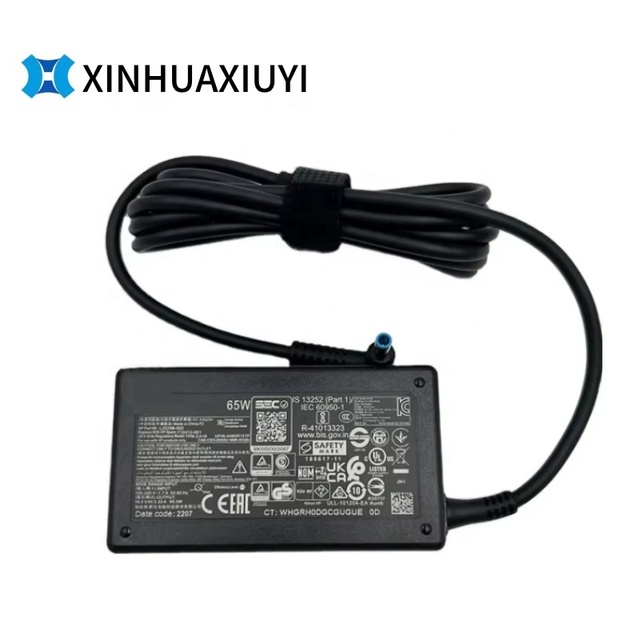 Hot Sale 19.5V 3.34A 65W Laptop AC Adapter Spare Parts 4.53.0mm Blue Tip Replacement Power Charger for HP Notebook