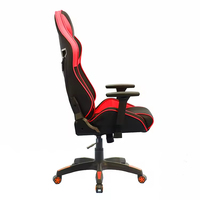 Chaise de jeu professionnelle en cuir PU, inclinable, dossier haut, ergonomique, avec hauteur réglable et base pivotante