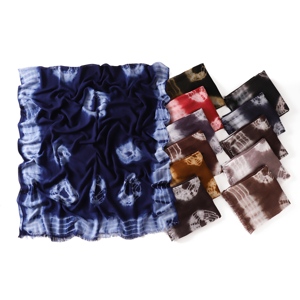 Sciarpa Tie Dye <span class=keywords><strong>Vintage</strong></span> Artistica da Viaggio, Sciarpa Geometrica Simmetrica, Stile Etnico con Frange, in Modal e Cotone, Hijab Lungo da Donna - Product Image 1