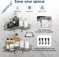 Support de douche à angle collé Suspension SUS304 en acier inoxydable antirouille support de salle de bain support de douche mural