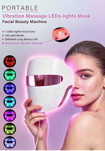 Maschera LED a 7 Colori - Dispositivo di Bellezza Facciale con Massaggio Vibrante su Tutto il Viso, Visibilità Completa e Lunga Durata della Batteria - Product Image 5