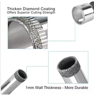 Gree 8mm Diamond Coated Core Drill Bits pour carrelage marbre verre céramique scie cloche accessoires de forage outils