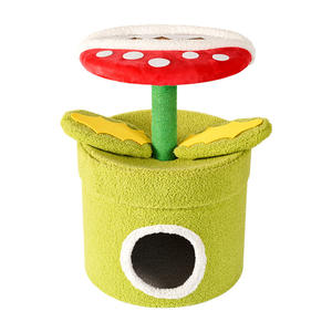 Arbre à chat avec lit pour chat, design plante carnivore, nouvelle planche à gratter en sisal, jouet pour chat - Product Image 6