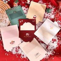 Cartes de vœux de Noël découpées irrégulièrement, estampage à chaud, lettrage doré, pliables, cartes de vœux pour cadeaux