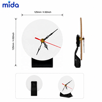 Reloj con Imagen Personalizada de Forma Redonda, Marco de Fotos de Madera MDF Sublimable, Regalo para Decoración del Hogar