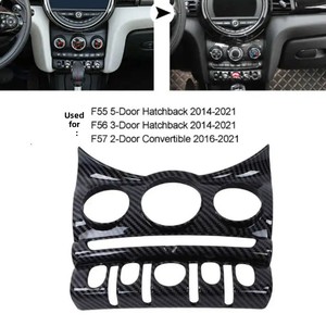 Garniture intérieure style fibre de carbone pour Mini Cooper F55 F56 F57 JCW, accessoires de voiture, couvercle de console AC <span class=keywords><strong>CD</strong></span>, décoration ABS, neuf, brillant - Product Image 3