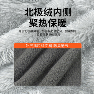 Arctic Fleece Riding Face Mask <b>Neck</b> <b>Warmer</b> Double Layer Thermal Insulated Unisex Cycling Mask - Product Image 5