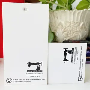 FSC 종이 가격 태그 더블 컬러 인쇄 종이 교수형 태그 스티커 구슬 체인 천 태그