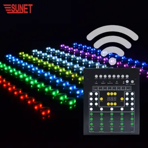 SUNJET 새로운 기능 이벤트 장식 장비 RGB led 빛 깜박이 원격 제어 33 버튼 콘서트 dmx led 팔찌