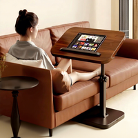 Table d'appoint pliable réglable en hauteur, petite table basse pour salon, table de chevet pour chambre à coucher, table d'ordinateur pour balcon