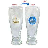 Verre à bière Tasses à thé Logo personnalisé Congélateur Boisson magique Tasses à vin rouge Tasse en verre Verres à vin à couleur changeante